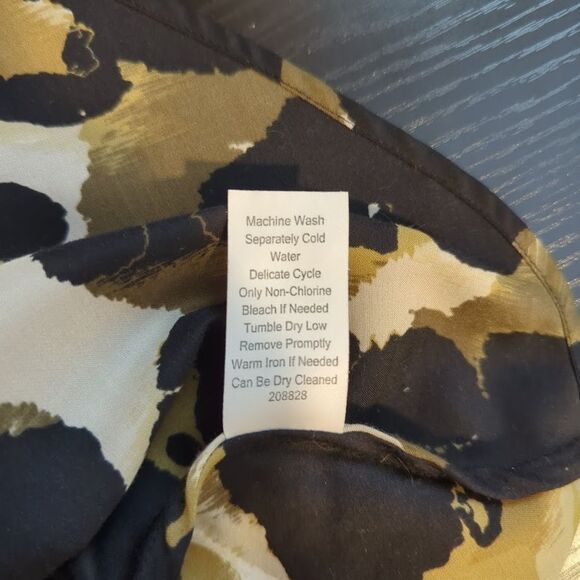 CAbi ‎ Animal Print Ruffle Spaghetti Strap Tank Top Black/Brown #174 Women's XS - Picture 9 of 10